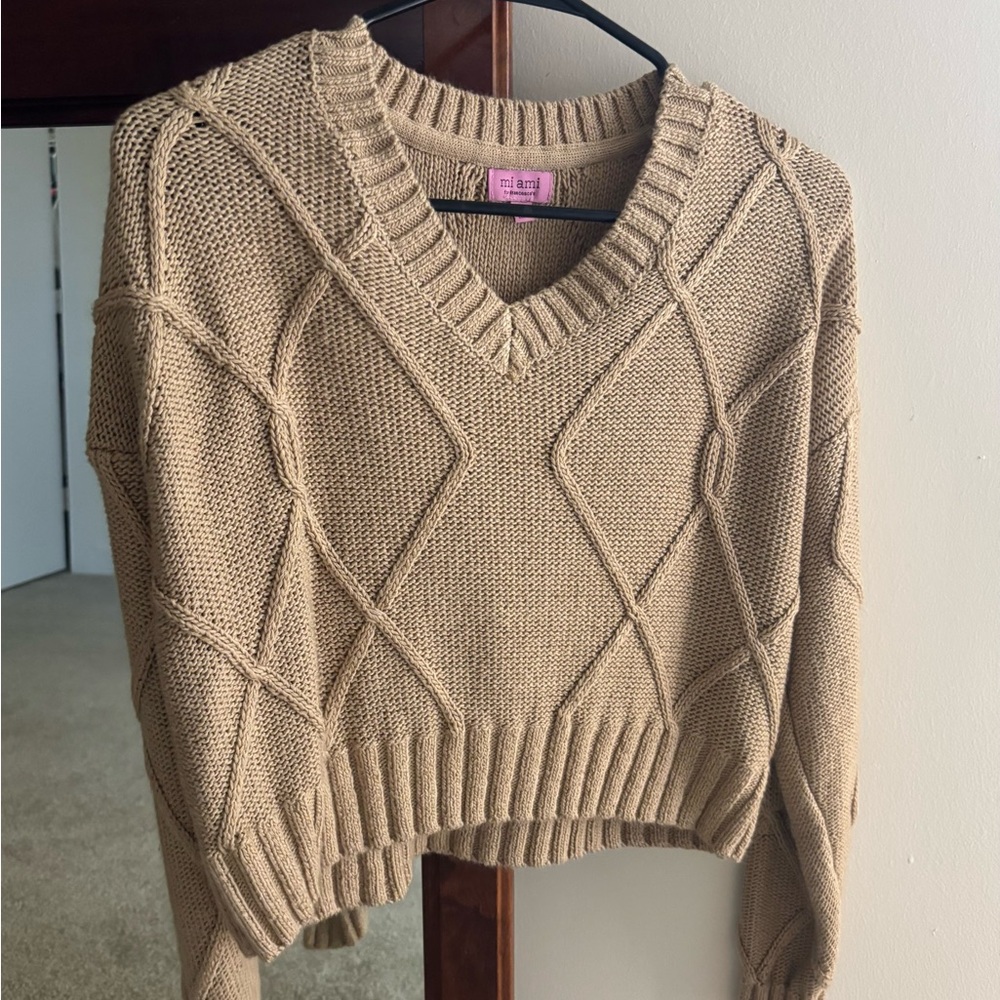 Tan Cable Knit Sweater